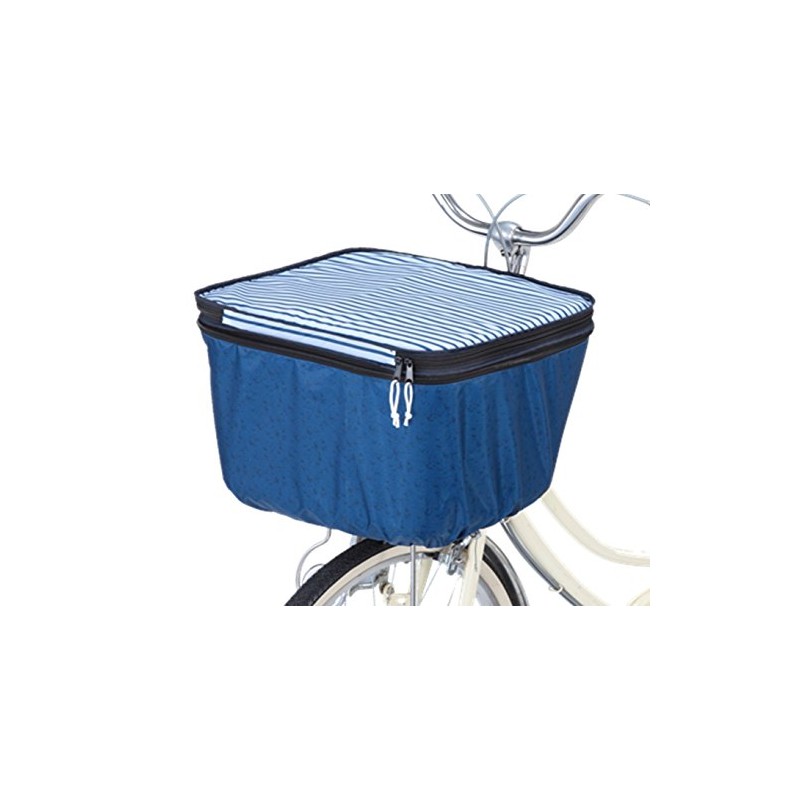 Charist Pluuibe Knit 2 Tier Front Basket Cover, Navy Border