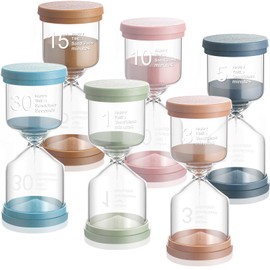 6 Pack Colorful Hourglass Set Sand Timers Clock Egg Timers for Office Home Play Time Brushing Teeth Cooking Reading Graduation Classroom Decoration(Mocha Mousse Color,Small)