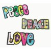 Unbranded LOT of 3 - PEACE & LOVE - FLOWER