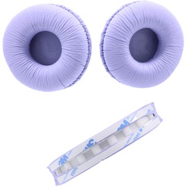 Deal4GO Genuine Headphone EarPads w/Headband Cover Cushion Replacement for JBL Tune 500 510 520 560 590 510BT 520BT Earmuff (Purple)