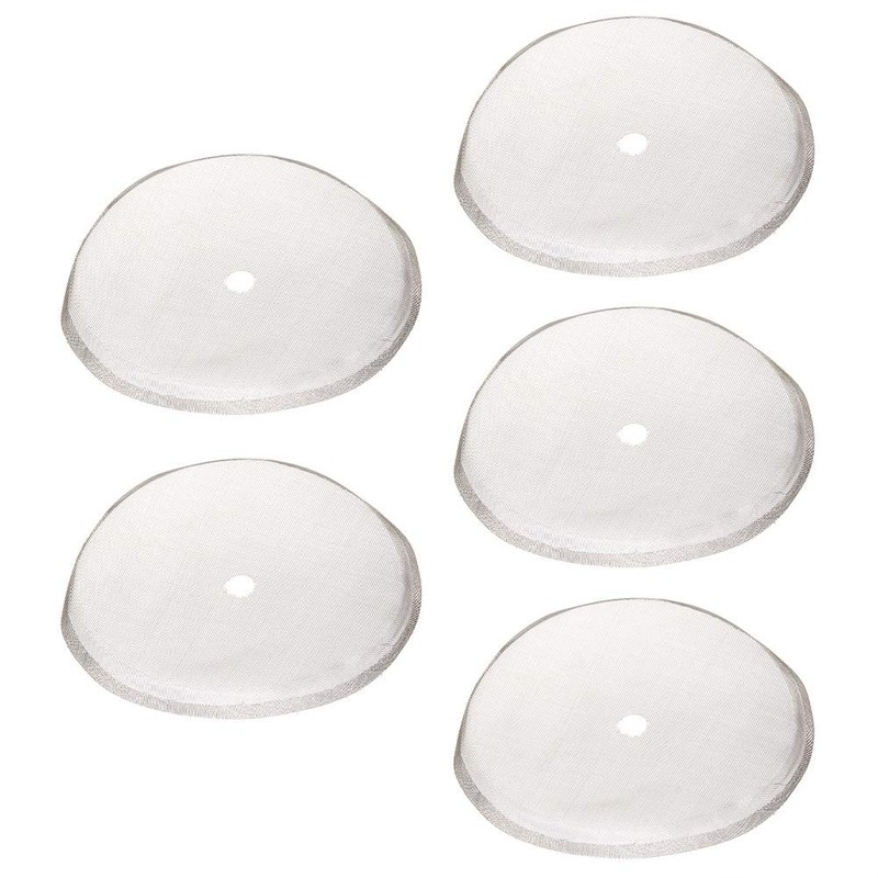 Fdit 5Pcs Coffee Filter Mesh, 8.5cm/3.3in Diameter Reusable Stainless Steel