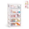 Desk Organizer with Drawer, Stackable Makeup Organizer White, Small Plastic
