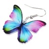 LONYOO Acrylic Colorful Butterfly Earrings Dangling Drop Jewellery Spring Summer