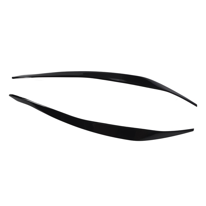 Front Headlight Eyebrow Cover ABS Black Front Headlight Lamp Eyebrow
