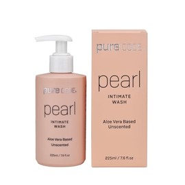 PURE CODE Aloe Vera-Based Pearl Intimate Wash - Gentle & Hydrating Intimate Cleanser for Skin Protection - Unscented Natural Feminine Wash Suitable for All Skin Types - 225ml