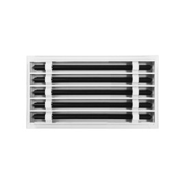 BUILDMART - 18x10 Modern AC Vent Cover - Decorative White Aluminum Air Vent - Standard Linear Slot Diffuser - Heating and Cooling Register Grille for Ceiling, Walls & Floors - Texas Buildmart