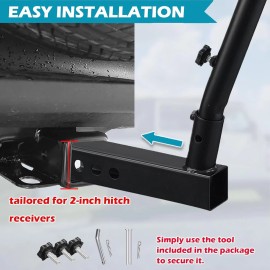 Nicecho Flagpole connector with hitch tow 2" Trailer receiver for SUV CRV pick up truck