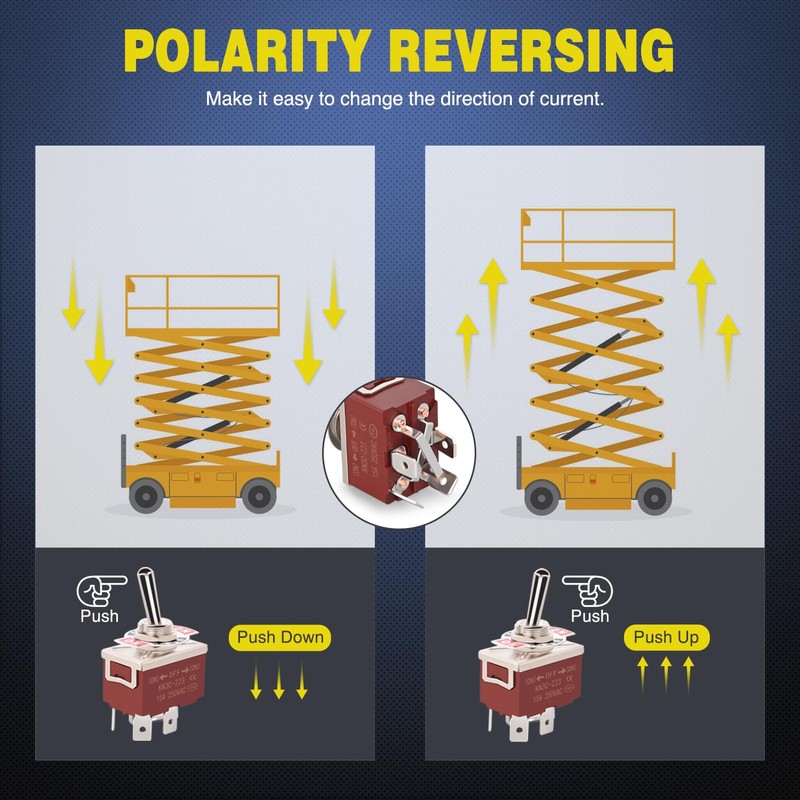 Nilight 4Pin Reverse Polarity Toggle Switch 2PCS 12V Momentary Rocker