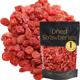 Dried Strawberries - 1 Pound - Dehydrated Strawberry Juicy and Soft with Added Sugar - Healthy Dried Fruit Snacking - Great for Snacking, Baking, Cereal Toppers, Salads, Smoothies, Rich in Antioxidants NON-GMO, GLUTEN-FREE, NUT-FREE