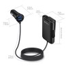 THE9SHOP Combo Cargador Para Auto 3.1a 2+2usb Ampliar Cable V8