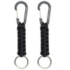 BRAVESHINE Double Head Paracord Braided Carabiner Paracord Lanyard Keychain Keychain