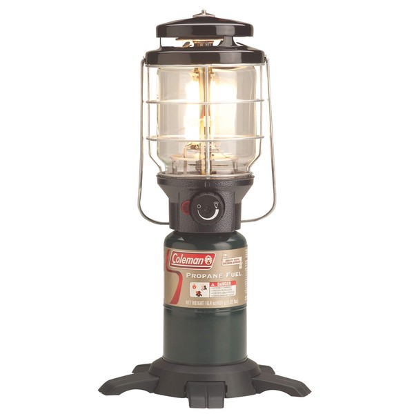 Coleman NorthStar 1500 Lumens 1-Mantle Propane Lantern, Push-Button Instastart Ignition with Pressure Regulator and Mantle Included, Great for Camping, Power Outage, Emergencies, & Home Use