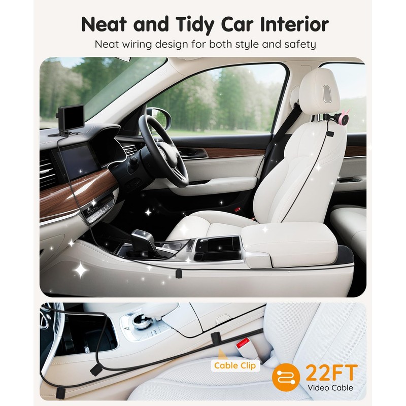 Babyvue BV3PRO 7.2" 1080P HD Dual Camera Car Baby Monitor