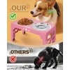 Jovrun Elevated Dog Bowls, Dog Feeder with 2 Stainless Steel
