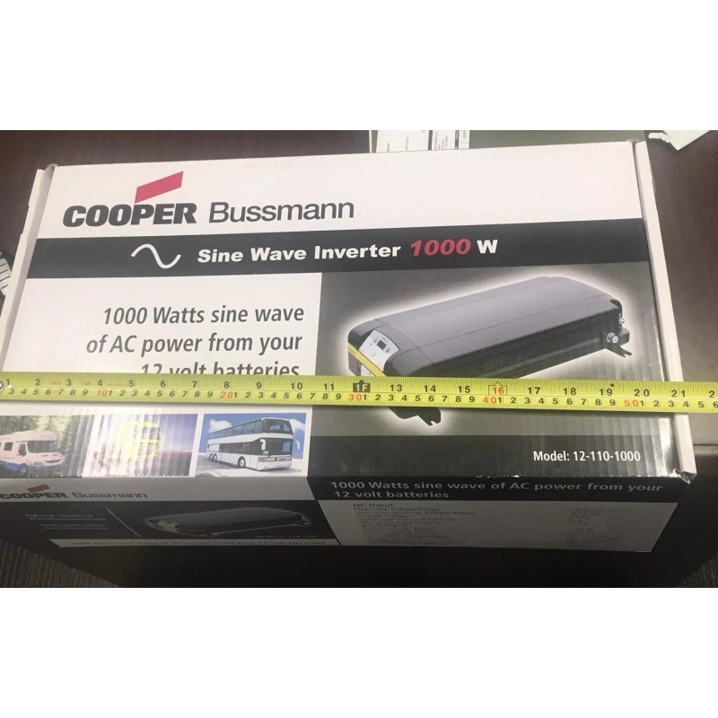 Cooper Bussman Eaton 12-110-1000 True Sine 1000W Wave 12V Inverter