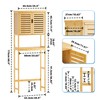 SMIBUY Bathroom Over The Toilet Storage Cabinet, 2 Door Bamboo