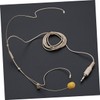 FUNOMOCYA Beige Headset Microphone with Earhook Wired Earbud with Mic