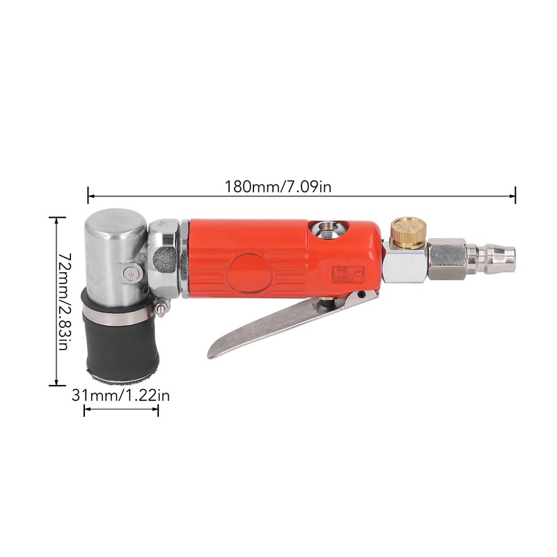 Air Angle Grinder 1/4 Inlet 8500RPM Alloy Steel Pneumatic Sander