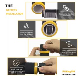 Wedigout Underwater Metal Detector – 100FT Fully Waterproof Handheld Pinpointer for Adults, High Sensitivity Gold Finder for Beach, Diving, Treasure Hunting, Backyard & Shallow Water