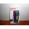 XENO 5 PACK STAPLES XENO BLUE INK RETRACTABLE BALLPOINT PENS MEDIUM POINT 1.0 mm