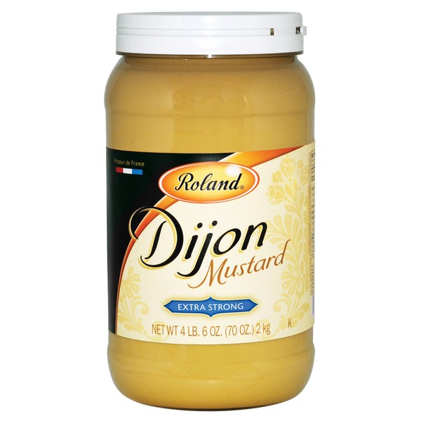 Roland Foods Extra Strong Dijon Mustard, Specialty Imported Food, 4.4-Pound Jar