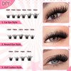 DIY Eyelash Extensions Set, 8-16 mm, Mixed Fluffy Eyelashes, Individual