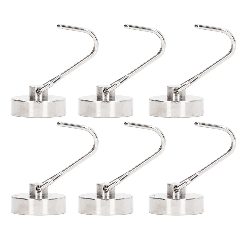 6Pcs Swing Magnetic Hook Set No Drilling Need Decorative Beautiful