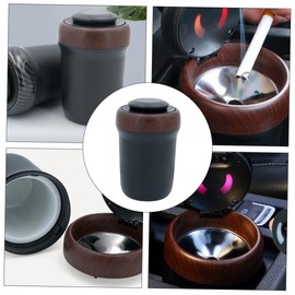 Parliky Detachable Car Ashtray with Light and Lid Practical Ash Holder for Auto Easy Clean Design Fits Cup Holders for Home Office Vehicles