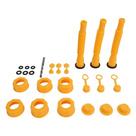 3 Sets Gas Can Spout Replacement Flexible Hoses Vent Covers and Nozzles for 1 2 5 10 Gallon Fuel Tank