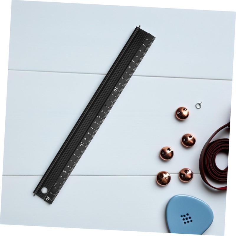 SHINEOFI Precision Metal Craft Ruler Durable Measuring Tool with Scale