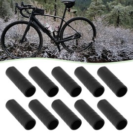 VGOL Pack of 50 Bicycle Shift Cable End Caps Outer Cable Tube End Caps Replacement Part 4 mm Gear Cable End Caps Suitable for MTB Road Bike Gears Black
