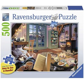 Ravensburger Cozy Retreat 500 Piece Large Format Jigsaw Puzzle for Adults - 14967 - Every Piece is Unique, Softclick Technology Means Pieces Fit Together Perfectly