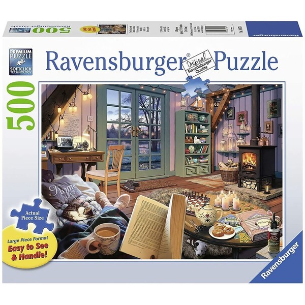 Ravensburger Cozy Retreat 500 Piece Large Format Jigsaw Puzzle for Adults - 14967 - Every Piece is Unique, Softclick Technology Means Pieces Fit Together Perfectly