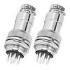 2PCS 12 Pin Aviation Connectors Zinc Alloy Electrical Plug and