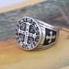 St Benedict Exorcism Stainless Steel Ring Demon Protection Ghost Hunter,10