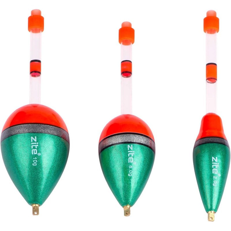 Zite Fishing Glow Stick Floats Assortment with Float Tube -