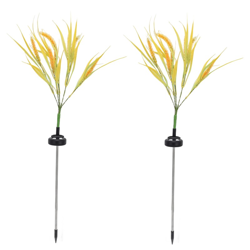 2pcs Solar Wheat Ear Lights IP44 Waterproof Wheat Ear LED