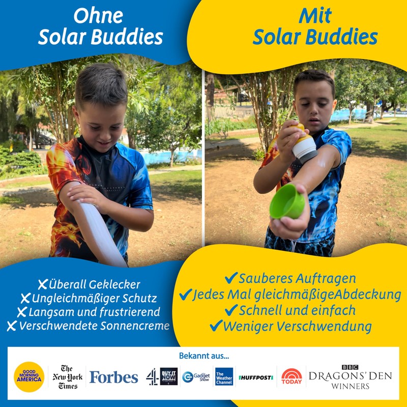 Solar Buddies Sun Cream Applicator - Single Green - Refillable