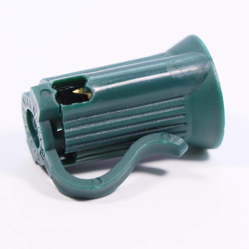 Encoidoz 100PCS C7 E12 Replacement Bulb Sockets, C7 Green Socket