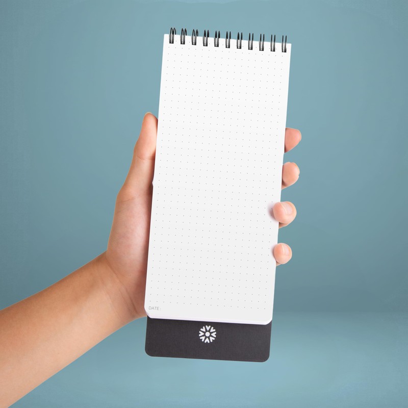 Notsu Dotted Reporter's Notebooks 2-Pack | Black Pocket Spiral Reporter