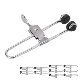 10pcs Lever Action Grid Clamps, Stainless Steel Heavy Duty Clamps for Ceiling Grid Installation and Alignment, Storage Tube for Easy Access and Dispensing