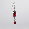 Valentines' Day Red Heart Romance Dangle Earrings Austrian Crystals Thorns