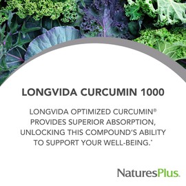 NaturesPlus PRO Longvida Curcumin 1000 mg - 30 Tablets - Promotes Healthy Free Radical Protection - Non-GMO, Vegan & Gluten Free - 30 Servings
