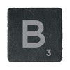 eBuyGB Scrabble Drinks Coasters, Square Slate Coaster, Individual Alphabet Letters,