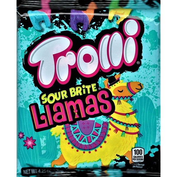 Trolli Sour Brite Llamas Gummi Candy, 4.25 Ounce ( 1 Bag )