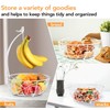 Buruis Fruit Basket Bowl with Banana Hanger, Modern Bird Design