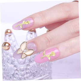 Baluue 100pcs Rose Nail Charms Nail for Elegant Jewels Creative Decoration Accessories for Unique Style and Individuality
