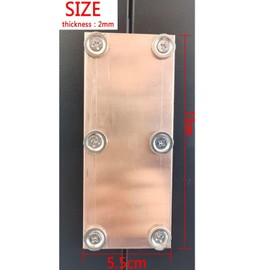 Magnetic Backing Copper Welding Spoon Magnetic Copper Butt-Weld Backer Set Flat Copper Panels Hands-Replaceable Magnet Design, can be reused (2 * 5IN)