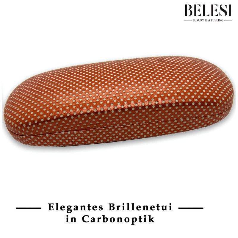 BELESI Glasses Case Hard Case with XL Glasses Cleaning Cloth