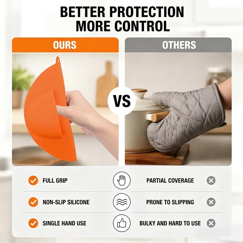 Grill Maintenance - Oven Gloves Silicone - Dual Head Scrubber